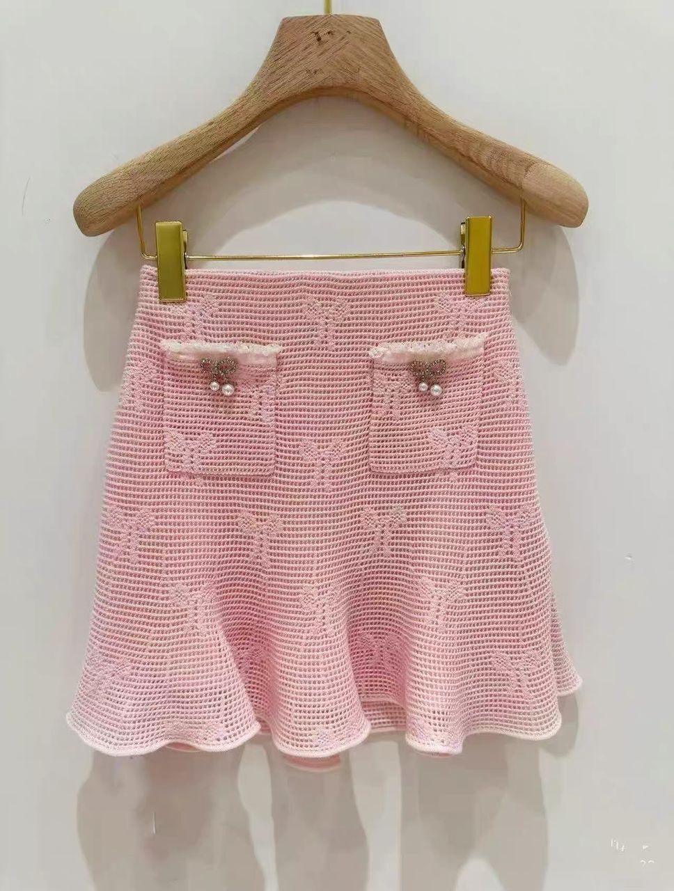 Blush Lace Knit Two-Piece Set