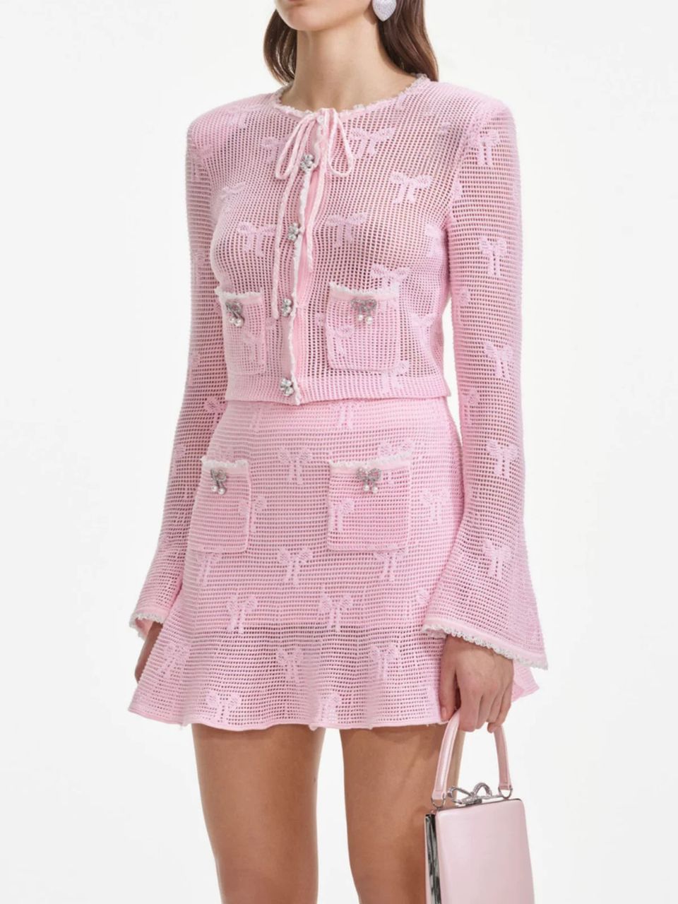 Blush Lace Knit Two-Piece Set