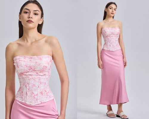 Blush Bloom Corset Top