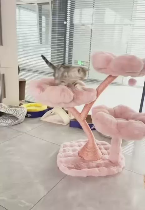 Luxury Flower Cat Tree for Indoor Cats