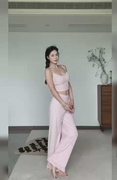 Soft Pink Fitness Set – 2 Piece Activewear