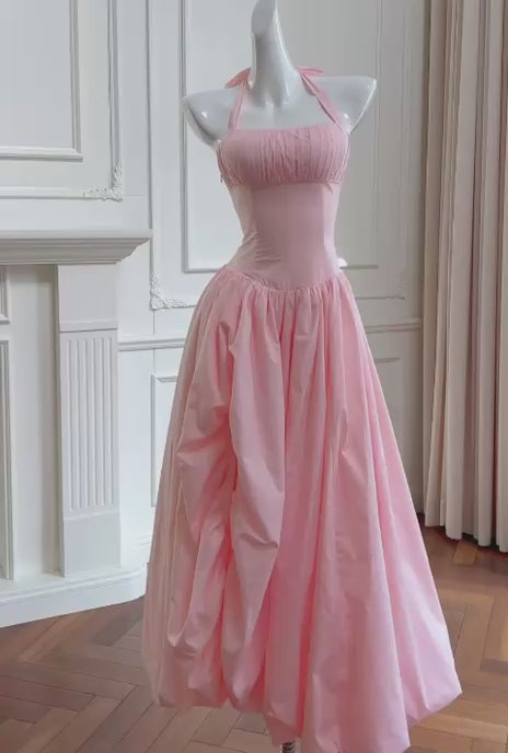 Blush Muse Halter Maxi Dress